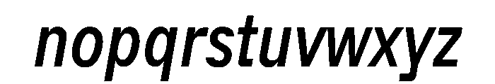 ACE CondensedItalic Instance Font LOWERCASE
