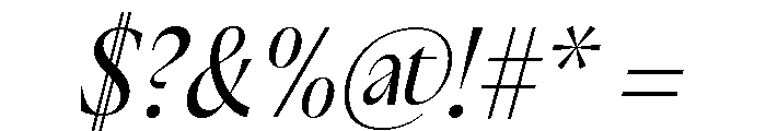 Acma Book Italic Font OTHER CHARS