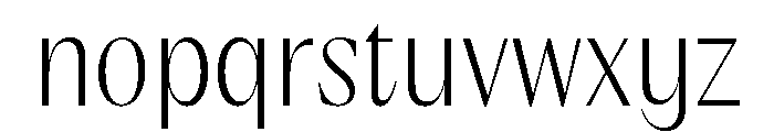 Acma Extralight Font LOWERCASE