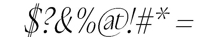 Acma Italic Font OTHER CHARS