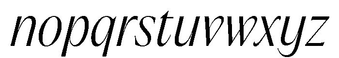 Acma Light Italic Font LOWERCASE