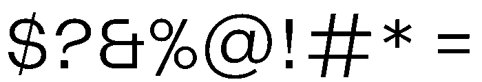 AcrylicBETA10 Light Instance Font OTHER CHARS