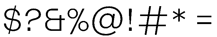 AcrylicBETA10 Thin Instance Font OTHER CHARS