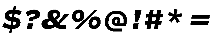 Action Grotesque Extrabold Italic Font OTHER CHARS