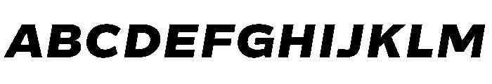Action Grotesque Extrabold Italic Font UPPERCASE
