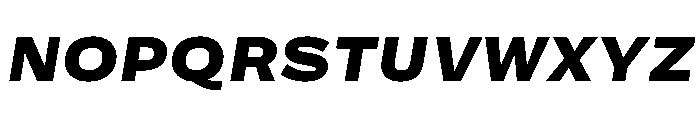 Action Grotesque Extrabold Italic Font UPPERCASE