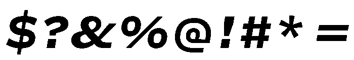Action Grotesque Heavy Italic Font OTHER CHARS