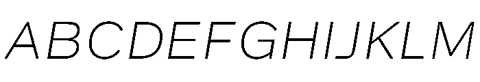 Action Grotesque Thin Italic Font UPPERCASE