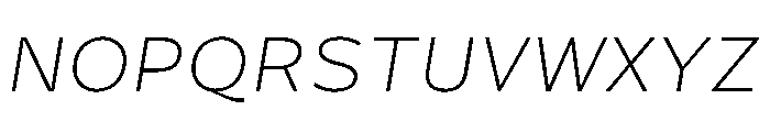 Action Grotesque Thin Italic Font UPPERCASE