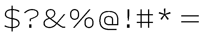 Action Grotesque Thin Font OTHER CHARS