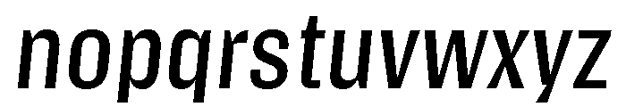 Action Text Bright Medium Italic Font LOWERCASE
