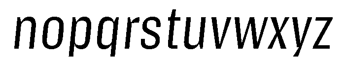 Action Text Bright Regular Italic Font LOWERCASE