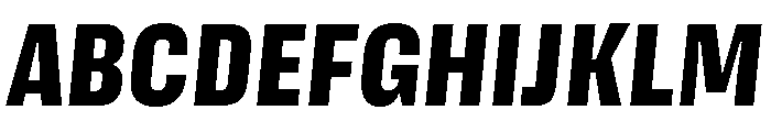 Action Text Dark Extrabold Italic Font UPPERCASE