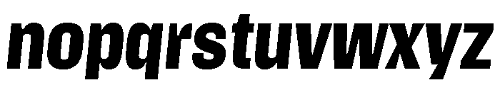 Action Text Dark Extrabold Italic Font LOWERCASE