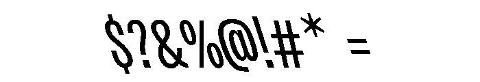 Active BT BackSlanted Font OTHER CHARS