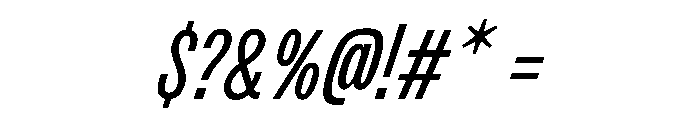 Active BT Slanted Font OTHER CHARS
