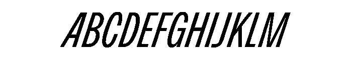 Active BT Slanted Font UPPERCASE