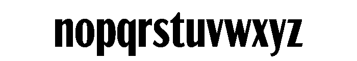 Acme Gothic Compressed Bold Font LOWERCASE