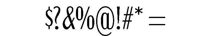 Acme Gothic Compressed Light Font OTHER CHARS