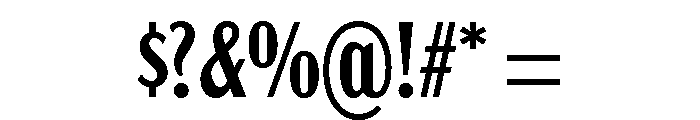 Acme Gothic Compressed Semi Bold Font OTHER CHARS