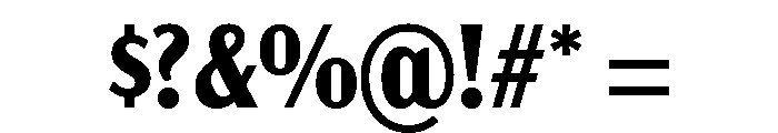 Acme Gothic Condensed Bold Font OTHER CHARS