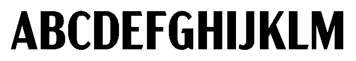 Acme Gothic Condensed Bold Font UPPERCASE