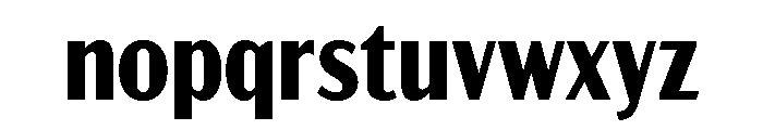 Acme Gothic Condensed Bold Font LOWERCASE