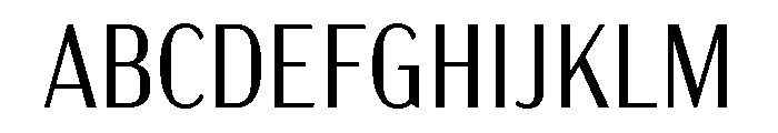Acme Gothic Condensed Light Font UPPERCASE