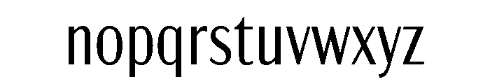Acme Gothic Condensed Light Font LOWERCASE