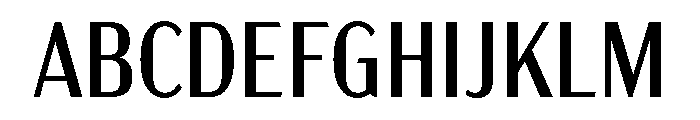 Acme Gothic Condensed Regular Font UPPERCASE
