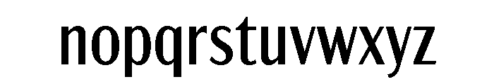 Acme Gothic Condensed Regular Font LOWERCASE