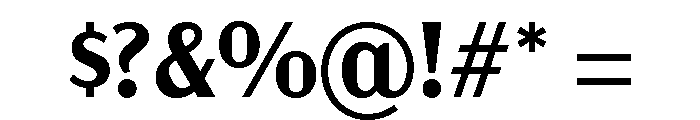Acme Gothic Semi Bold Font OTHER CHARS