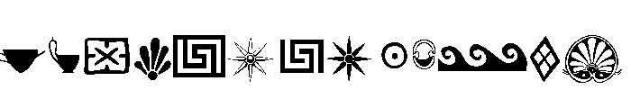 Acropolis Extras Font LOWERCASE