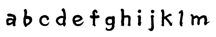 AB Fudeshichi Regular Font LOWERCASE