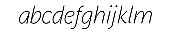 Aaux Next Light Italic Font LOWERCASE