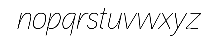 Aaux Next Thin Italic Font LOWERCASE