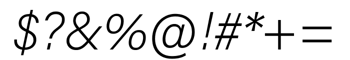 Acumin Pro ExtraCondensed Extra Light Italic Font OTHER CHARS