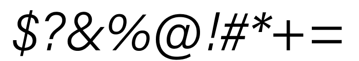 Acumin Pro Light Italic Font OTHER CHARS