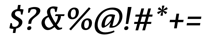 Acuta Book Italic Font OTHER CHARS
