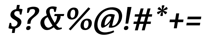 Acuta Medium Italic Font OTHER CHARS