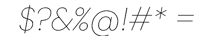 Adapt Variable Thin Italic Font OTHER CHARS