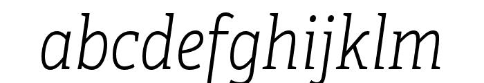 Adelle Condensed Thin Italic Font LOWERCASE