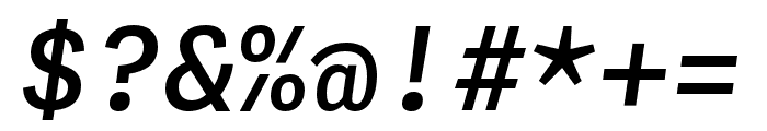 Adelle Mono Semibold Italic Font OTHER CHARS