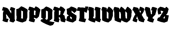 Adhesive Nr Eight Bold Italic Font UPPERCASE