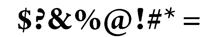 Adobe Aldine Bold Font OTHER CHARS