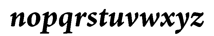 Adobe Aldine Caption Bold Italic Font LOWERCASE