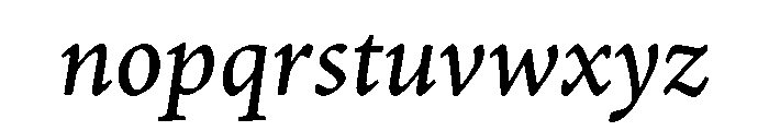Adobe Aldine Caption Italic Font LOWERCASE