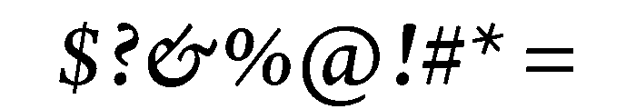 Adobe Aldine Caption Medium Italic Font OTHER CHARS