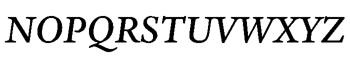 Adobe Aldine Caption Medium Italic Font UPPERCASE