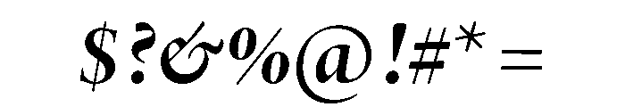 Adobe Aldine Display Bold Italic Font OTHER CHARS